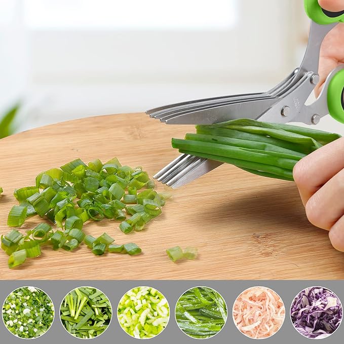 Multipurpose 5 Blade Kitchen Herb Scissors