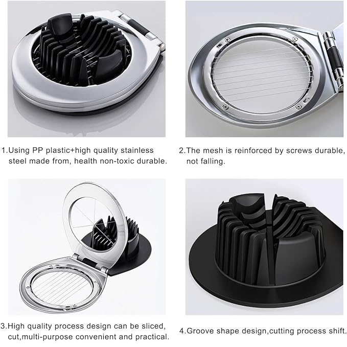 Multi Function Stainless steel Egg Slicer